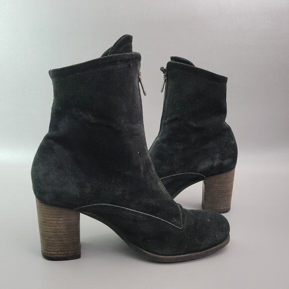 Dkode Women's Boho Black Suede Vintage Style Zippered Retro Ankle Boots US 9 - Picture 3 of 13